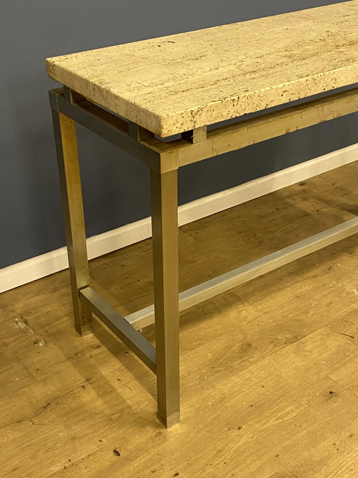 Marble topped console table. From the Estate of Dame Mary Quant - Image 4 of 4