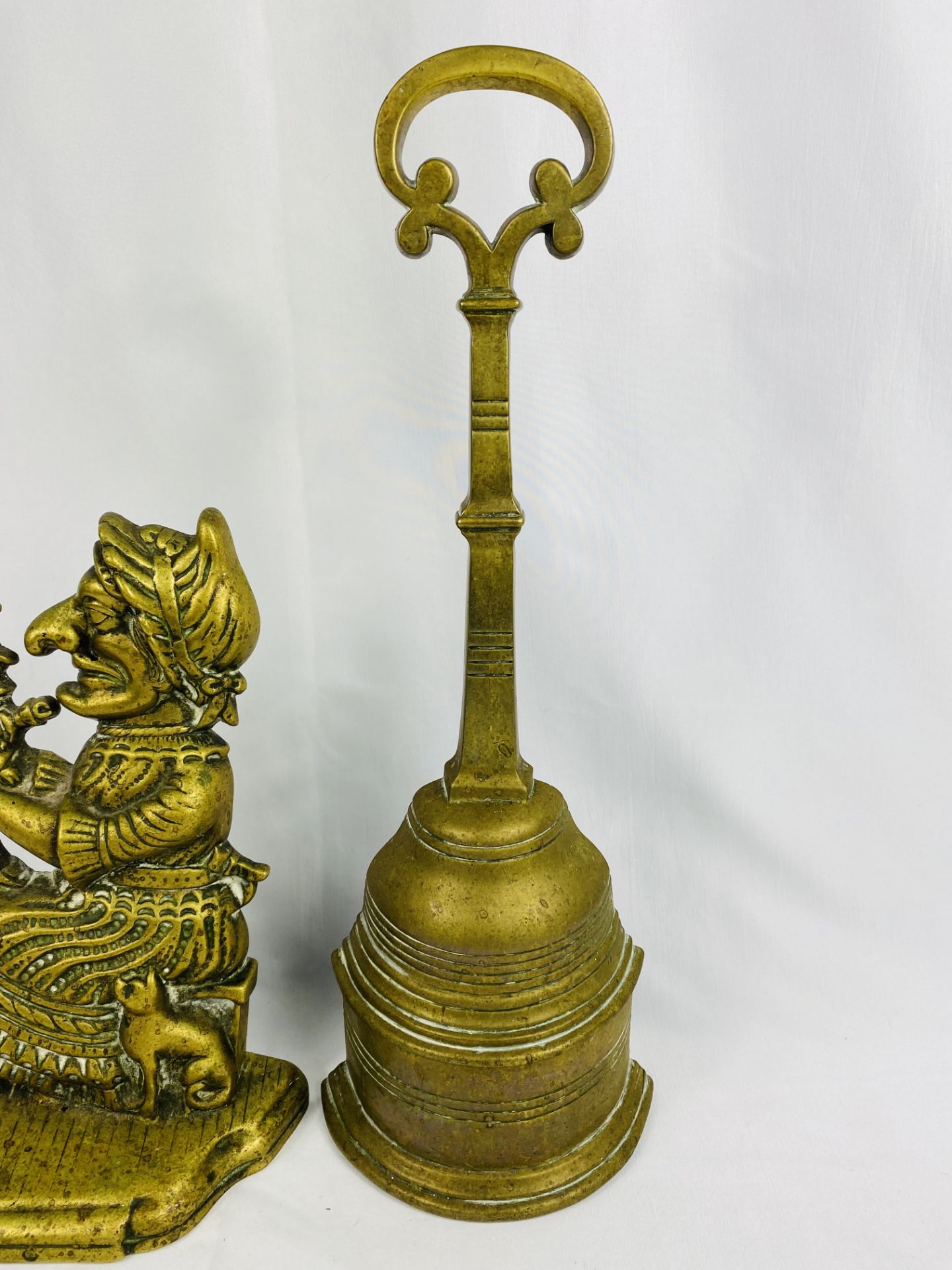 Victorian lead filled brass doorstop together with a Judy doorstop - Image 3 of 4