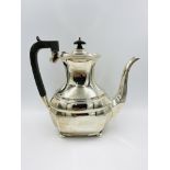 Silver coffee pot, London 1955