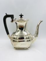 Silver coffee pot, London 1955