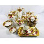 Royal Chelsea Golden Rose part dinner and tea set