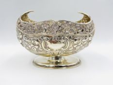 Victorian silver bonbon dish, London 1897