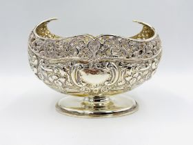 Victorian silver bonbon dish, London 1897