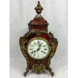French Palais Royal wood and ormolu mantel clock. From the Estate of Dame Mary Quant
