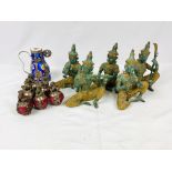 Collection of Oriental figurines and other items