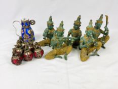 Collection of Oriental figurines and other items