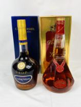 Two bottles of brandy