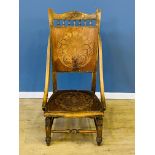 Mahogany chair with plywood seat and back