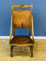 Mahogany chair with plywood seat and back