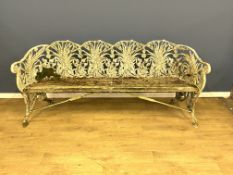 Cast metal garden bench. From the Estate of Dame Mary Quant