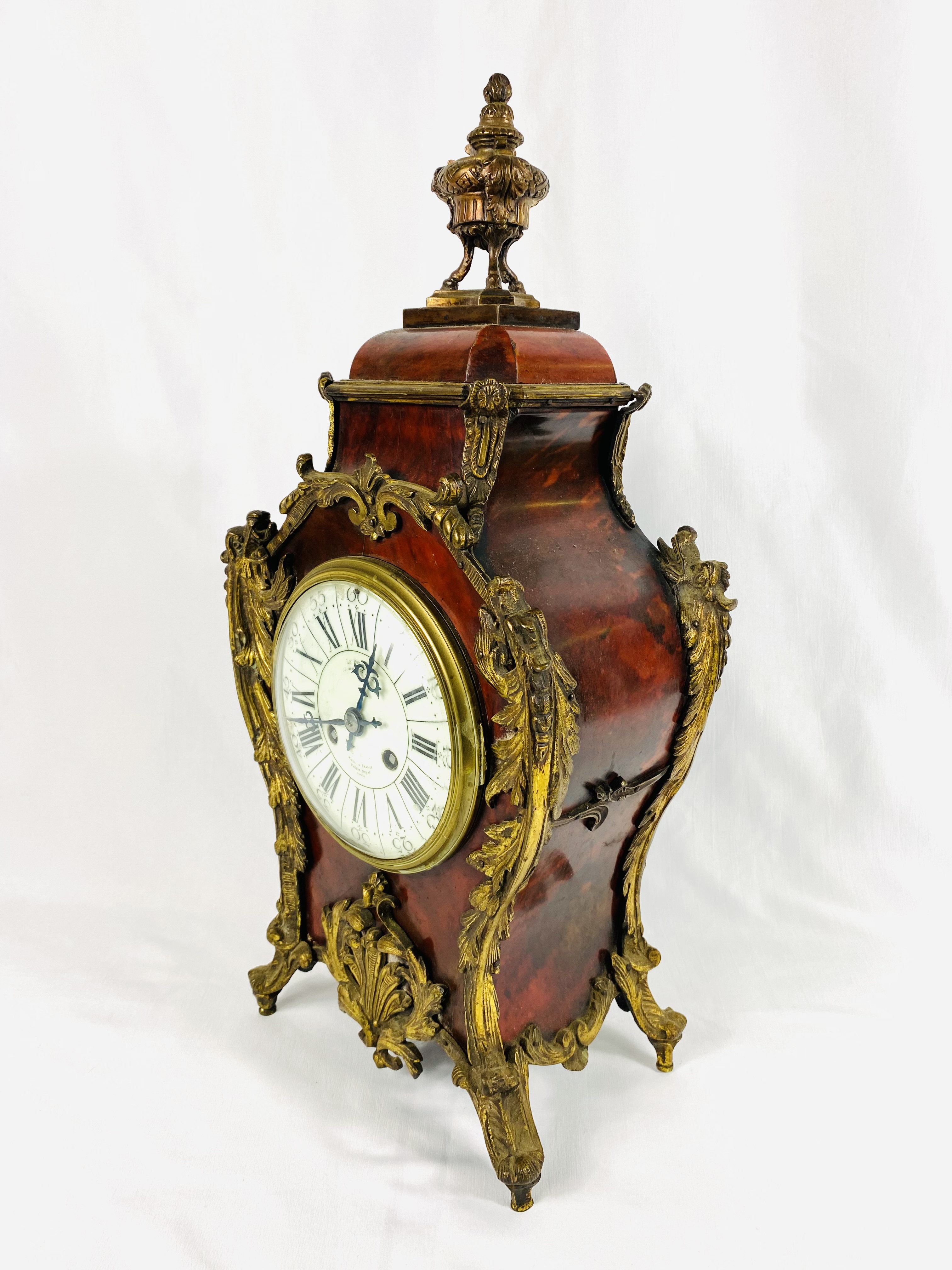 French Palais Royal wood and ormolu mantel clock. From the Estate of Dame Mary Quant - Image 9 of 12