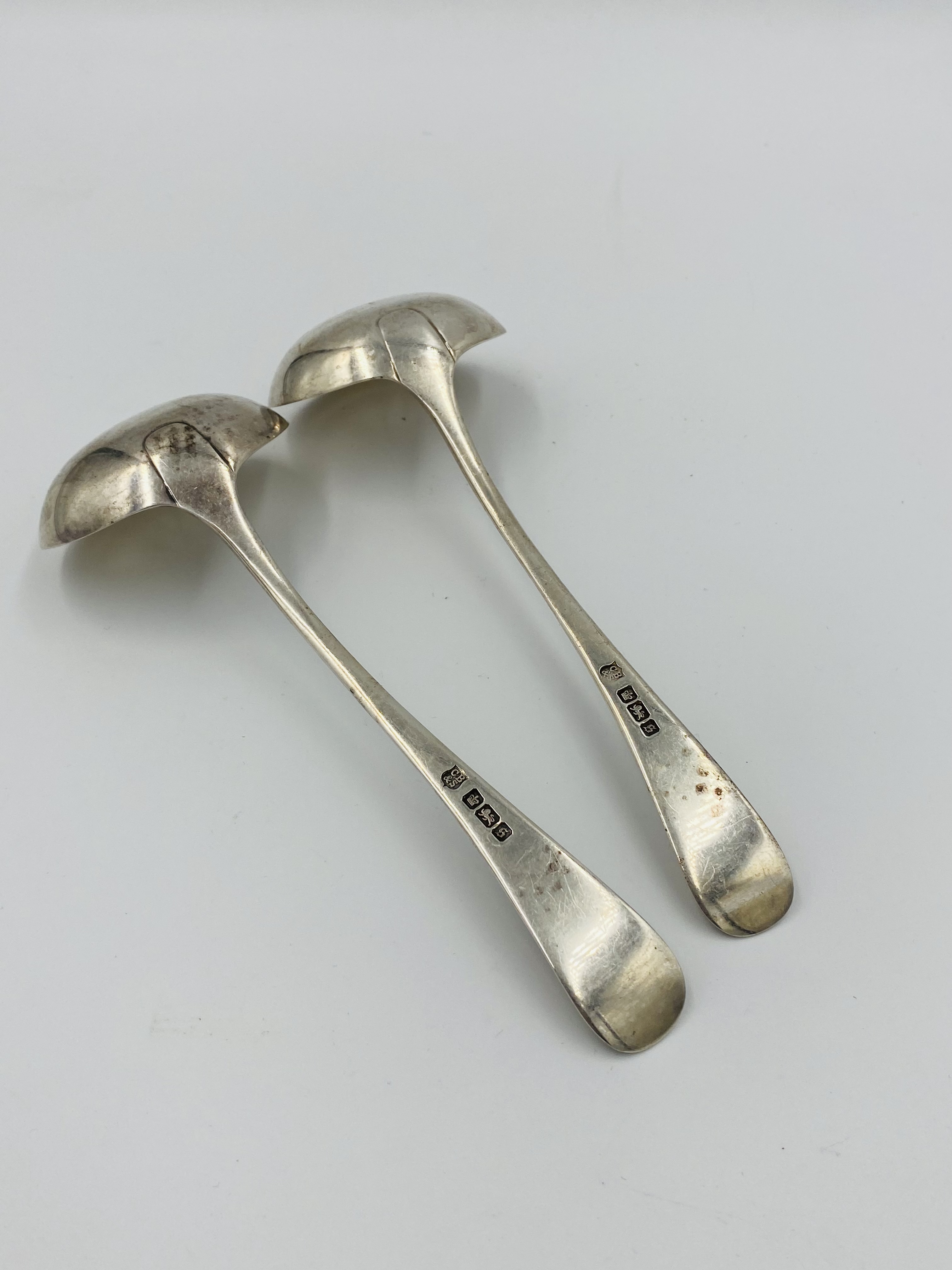 Pair of silver sauce ladles - Image 4 of 4