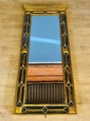 Gilt framed pillar mirror. From the Estate of Dame Mary Quant