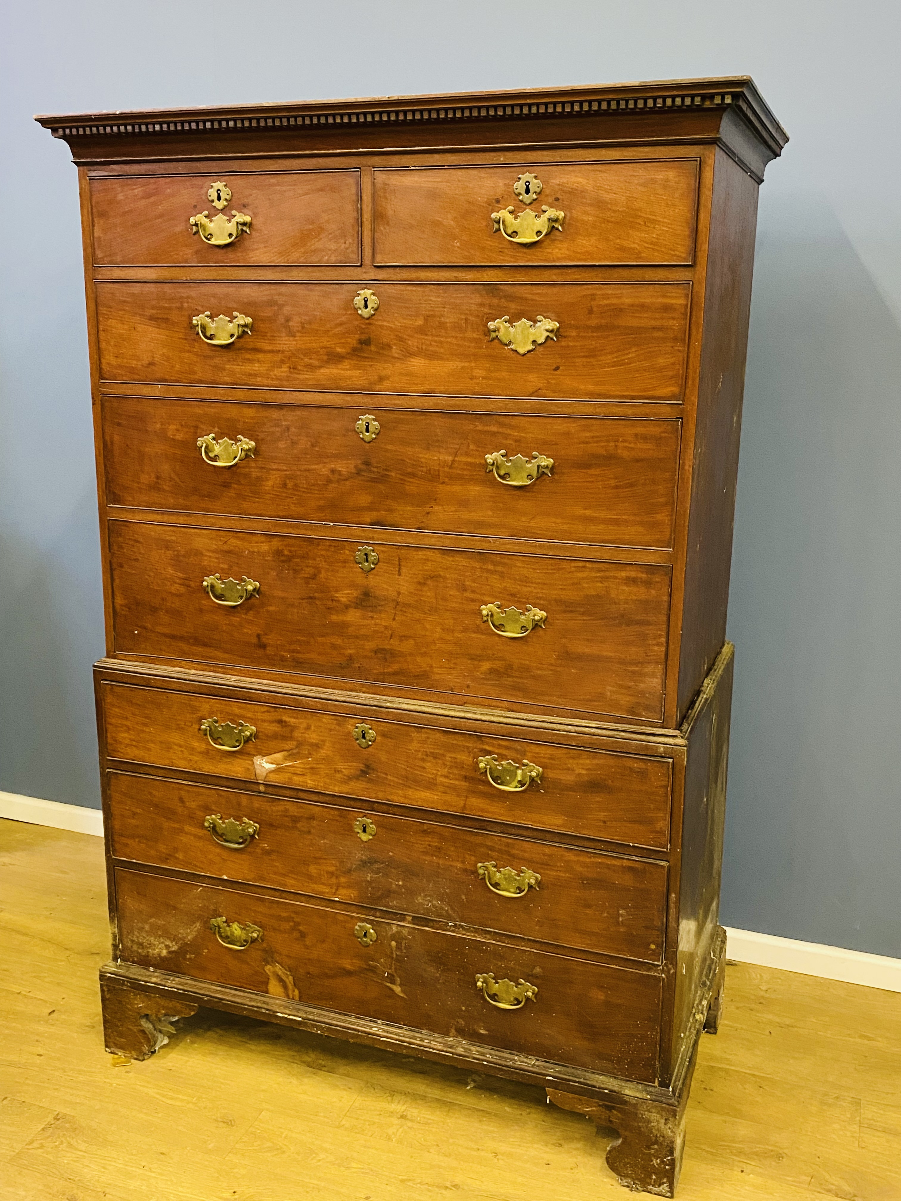 Victorian mahogany chest on chest - Image 3 of 5