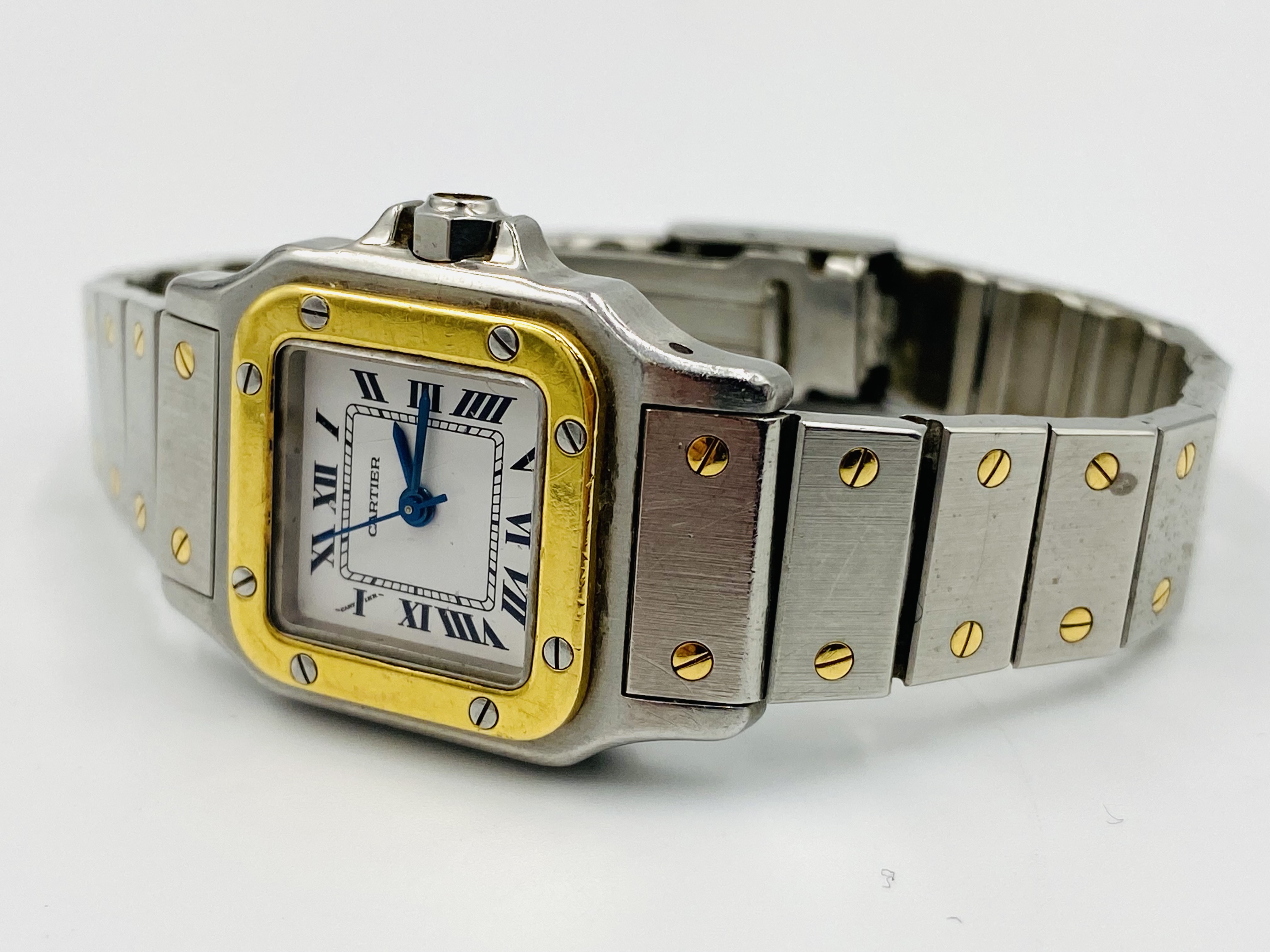 Cartier gold and stainless steel Tank automatic wristwatch - Image 7 of 7