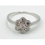 18ct white gold and diamond ring