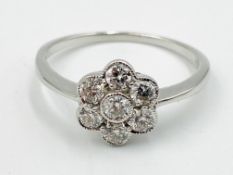 18ct white gold and diamond ring