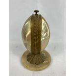 Mother of pearl pocket watch holder. From the Estate of Dame Mary Quant