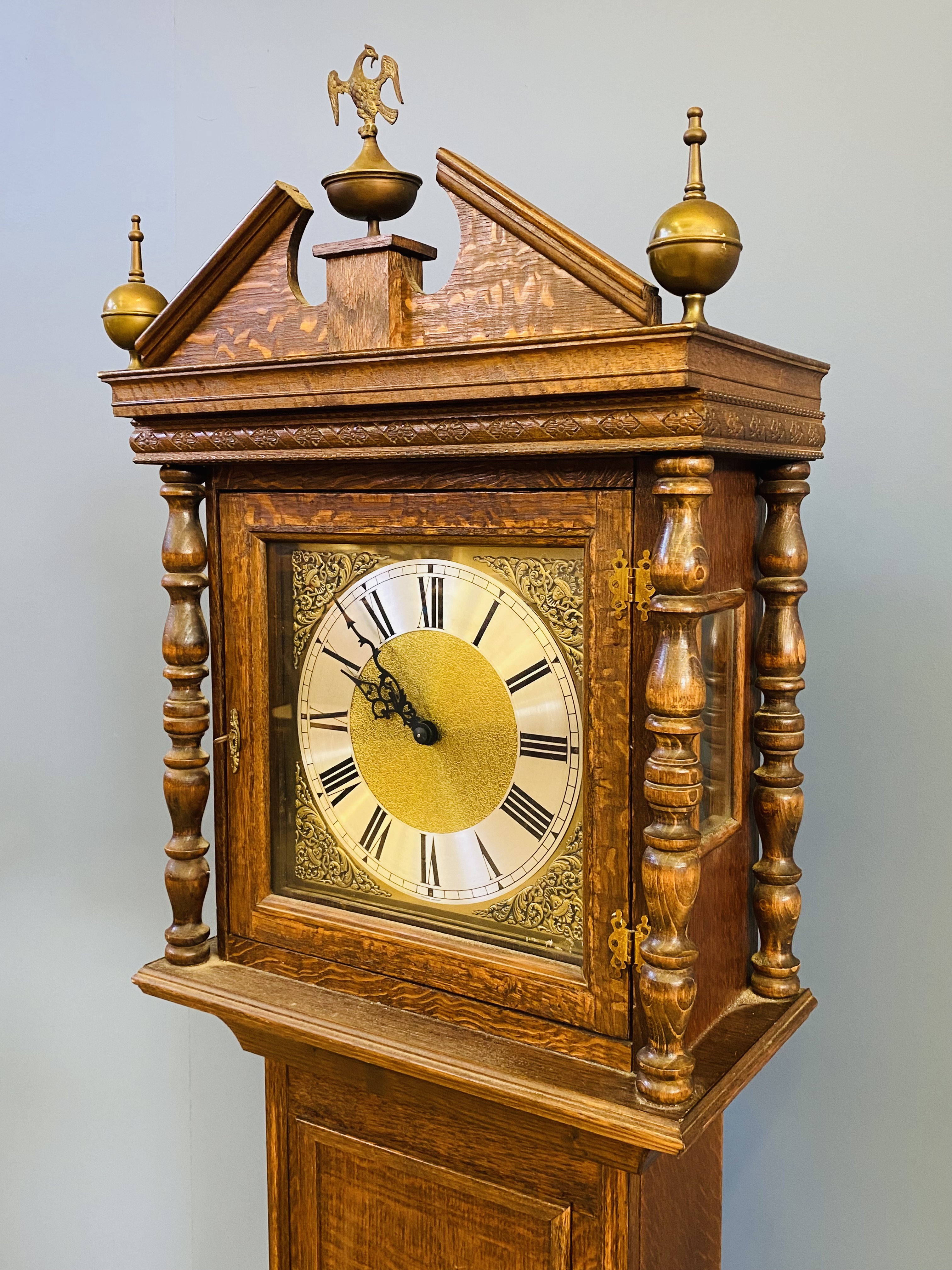 Oak cased longcase clock - Image 2 of 6