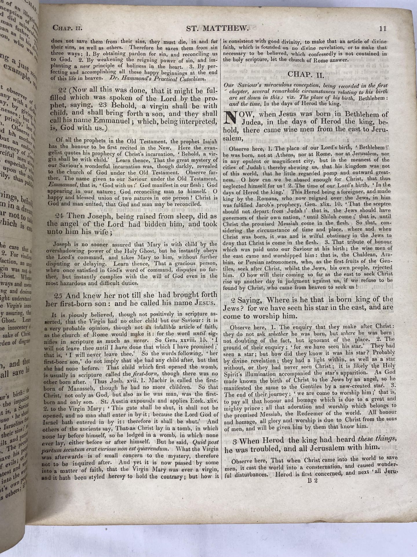 William Burkitt: On The New Testament, 1827. Folio. Half leather - Image 3 of 4