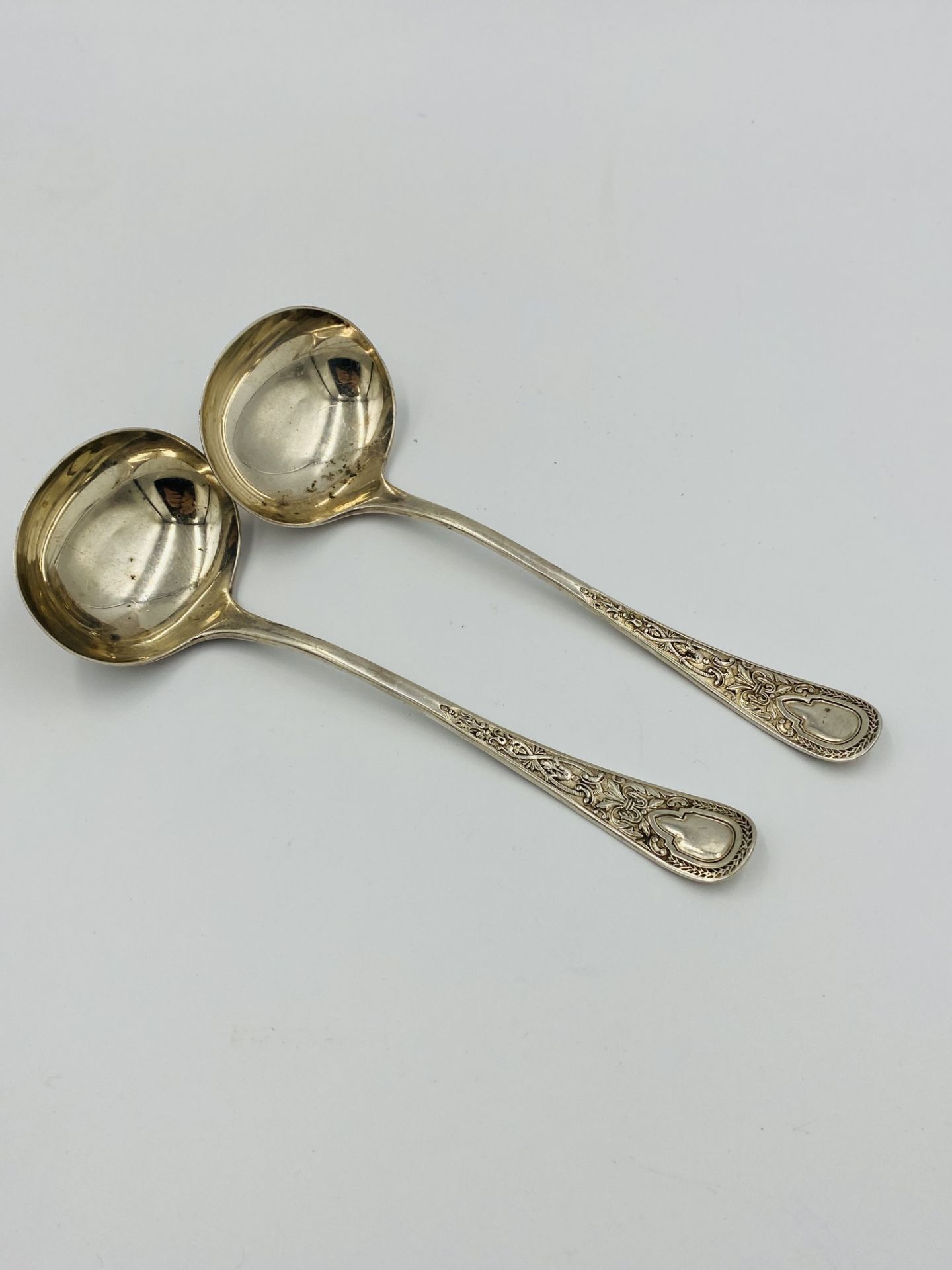 Pair of silver sauce ladles - Image 2 of 4