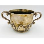 A silver two handled cup . From the Estate of Dame Mary Quant