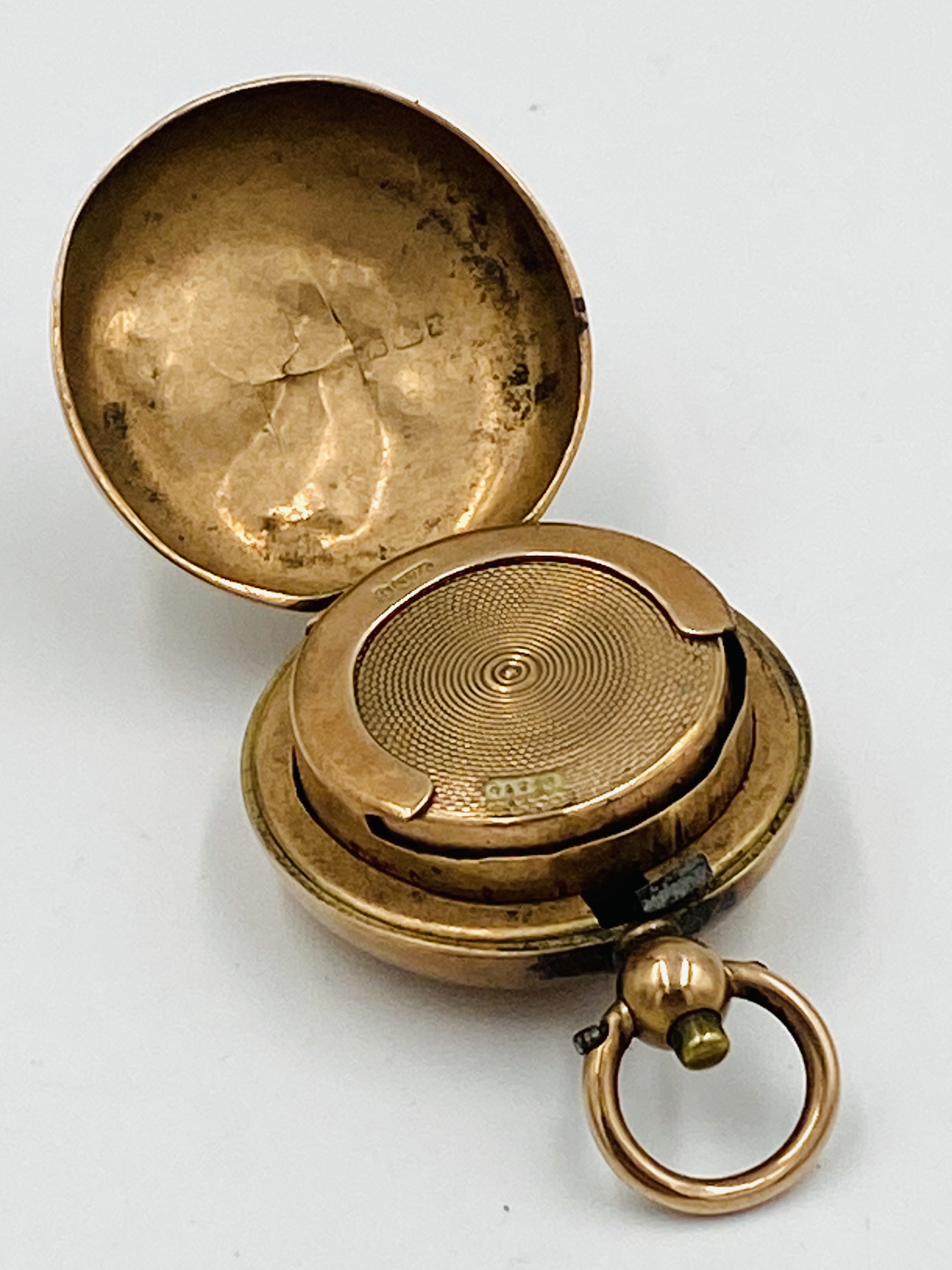 9ct gold coin holder, Birmingham 1899 - Image 4 of 4