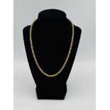 18ct gold rope twist chain