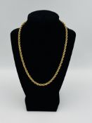 18ct gold rope twist chain