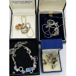 Collection of 925 silver and white metal jewellery