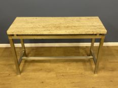 Marble topped console table. From the Estate of Dame Mary Quant