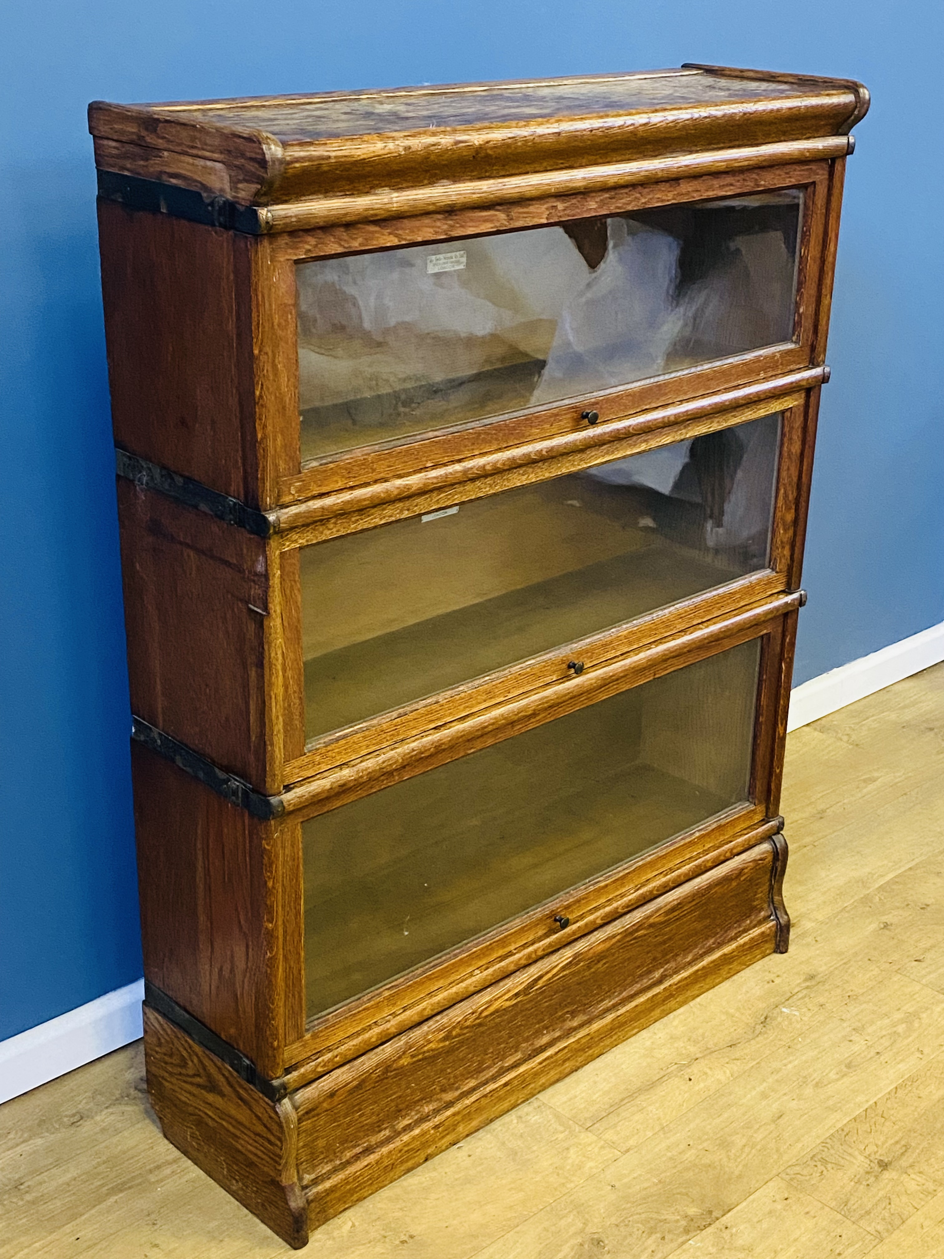 Three tier Globe-Wernicke bookcase - Image 3 of 5