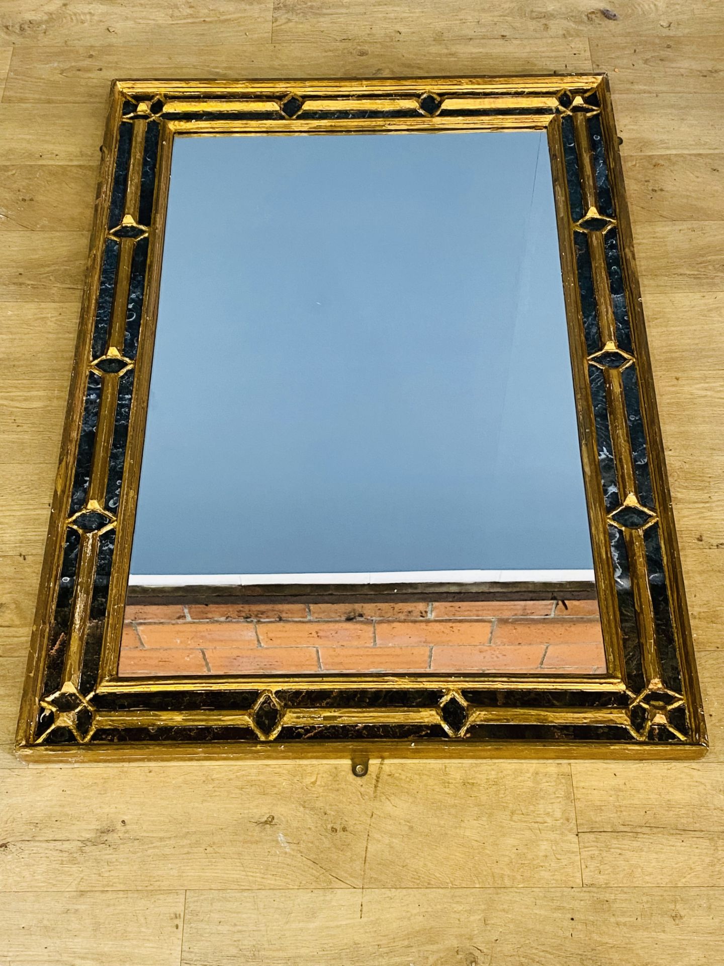 Gilt framed pillar mirror. From the Estate of Dame Mary Quant