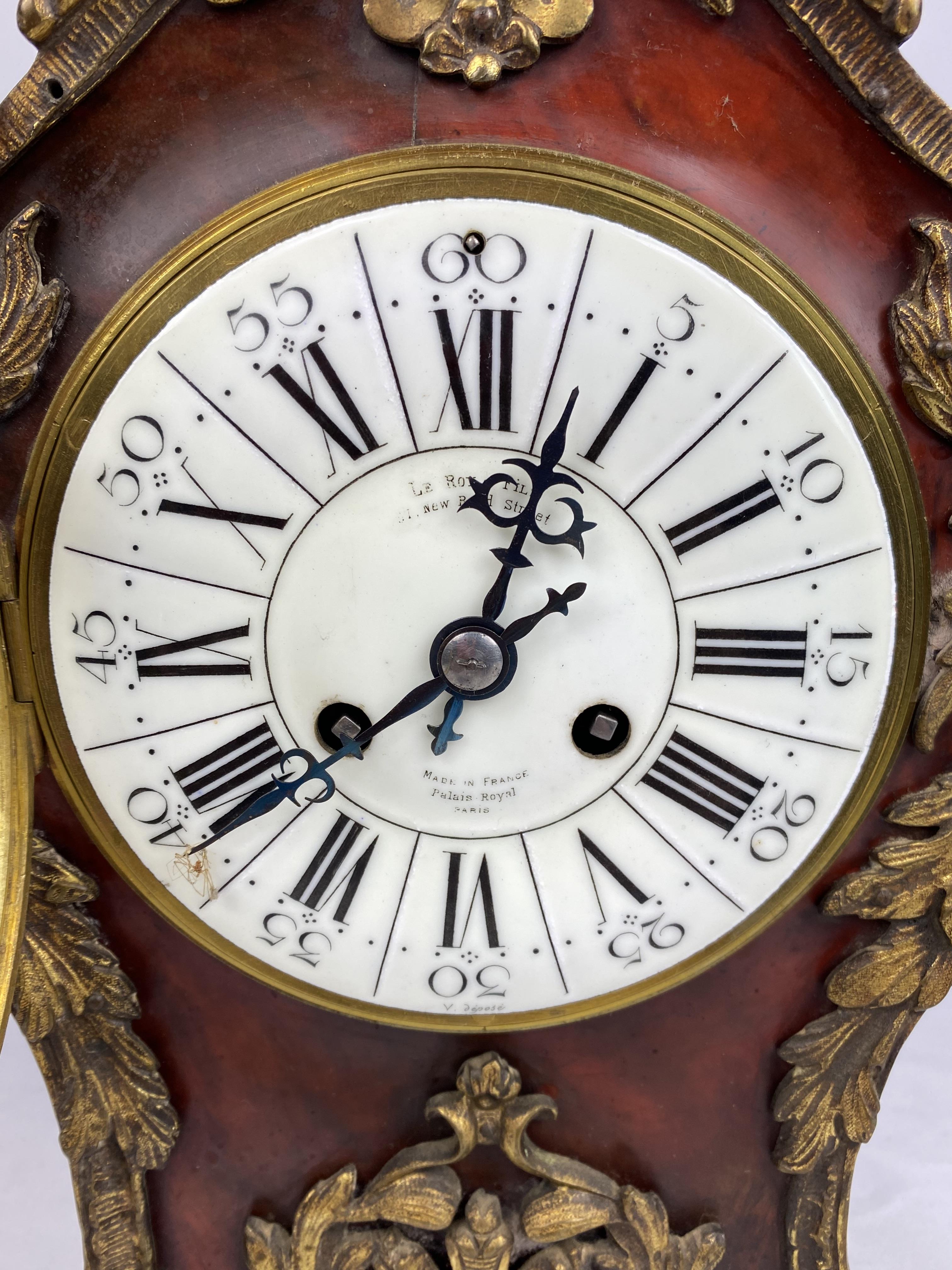 French Palais Royal wood and ormolu mantel clock. From the Estate of Dame Mary Quant - Image 2 of 12