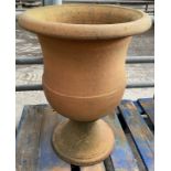 Terracotta urn planter. From the Estate of Dame Mary Quant