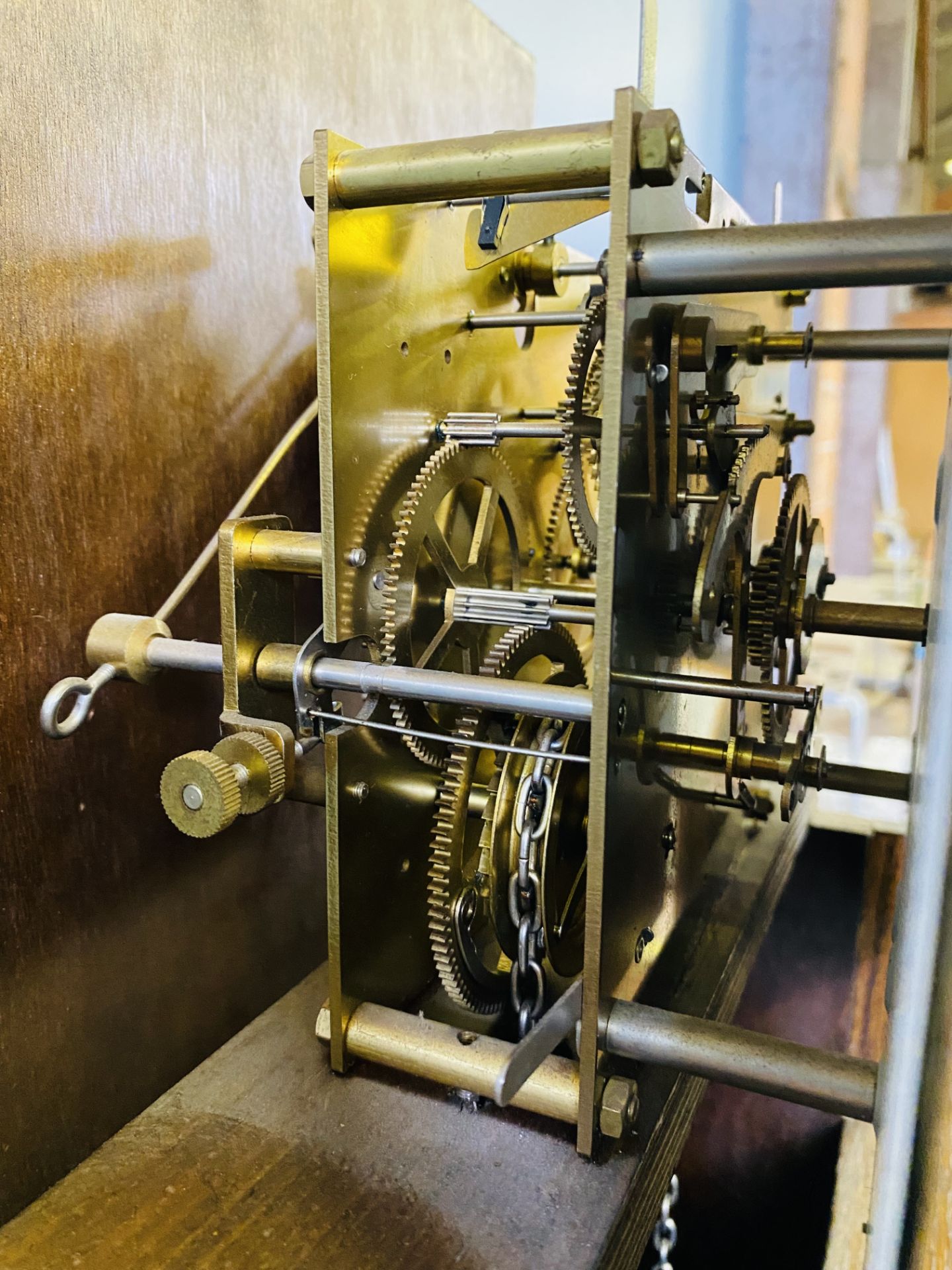 Oak cased longcase clock - Image 5 of 6