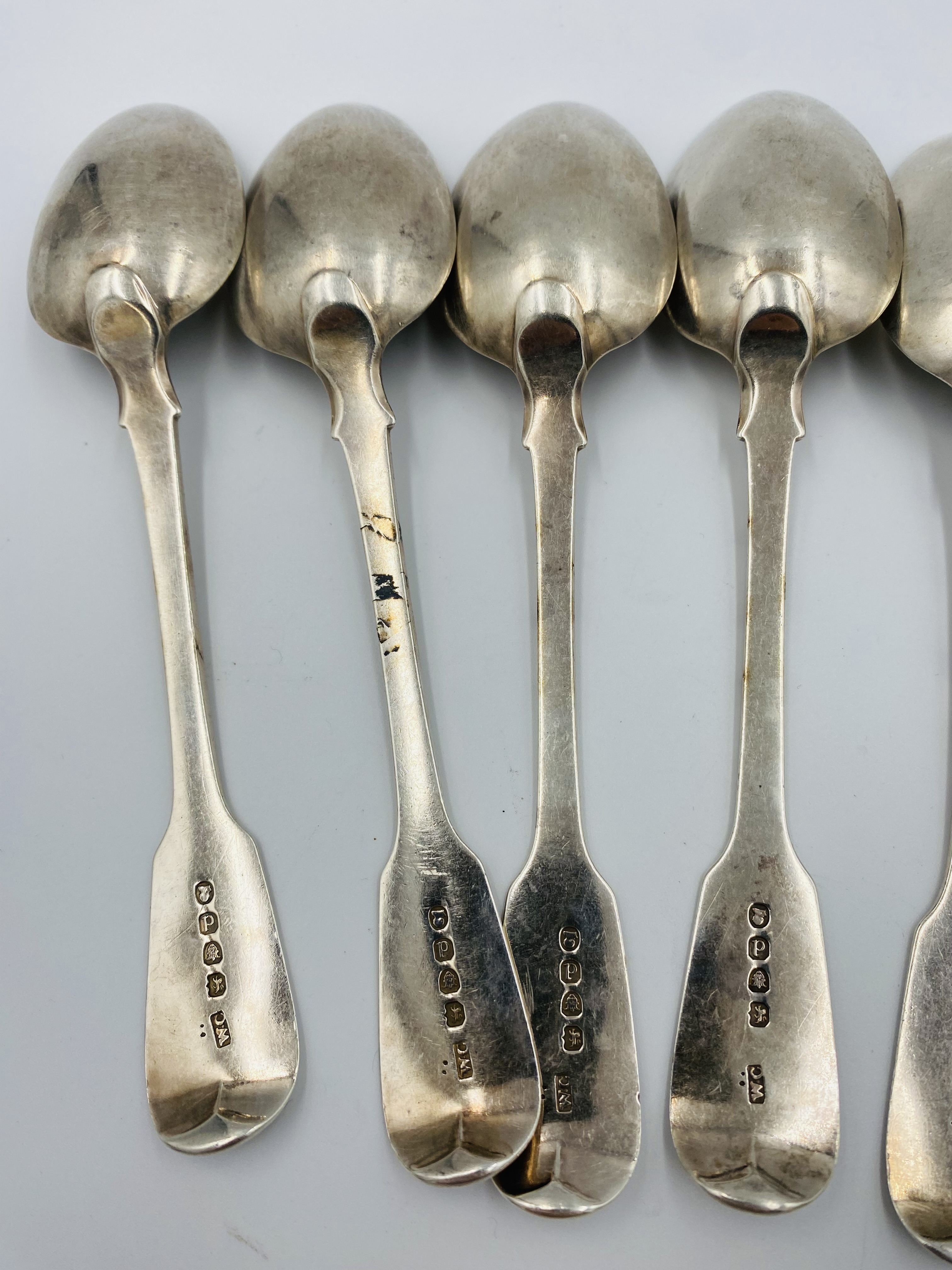 Six silver spoons - Image 2 of 3