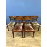 Six Victorian mahogany dining chairs