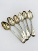 Six silver spoons