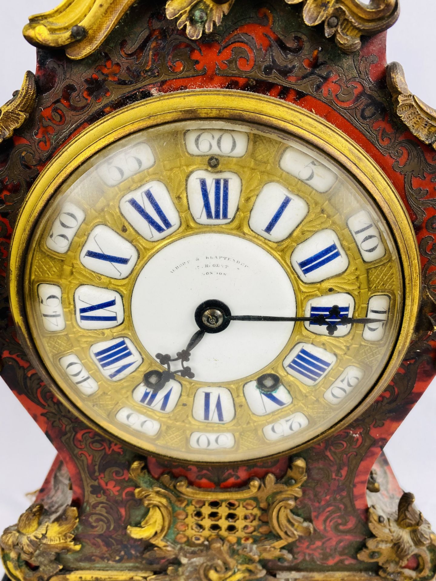 Victorian boulle work clock - Image 2 of 7