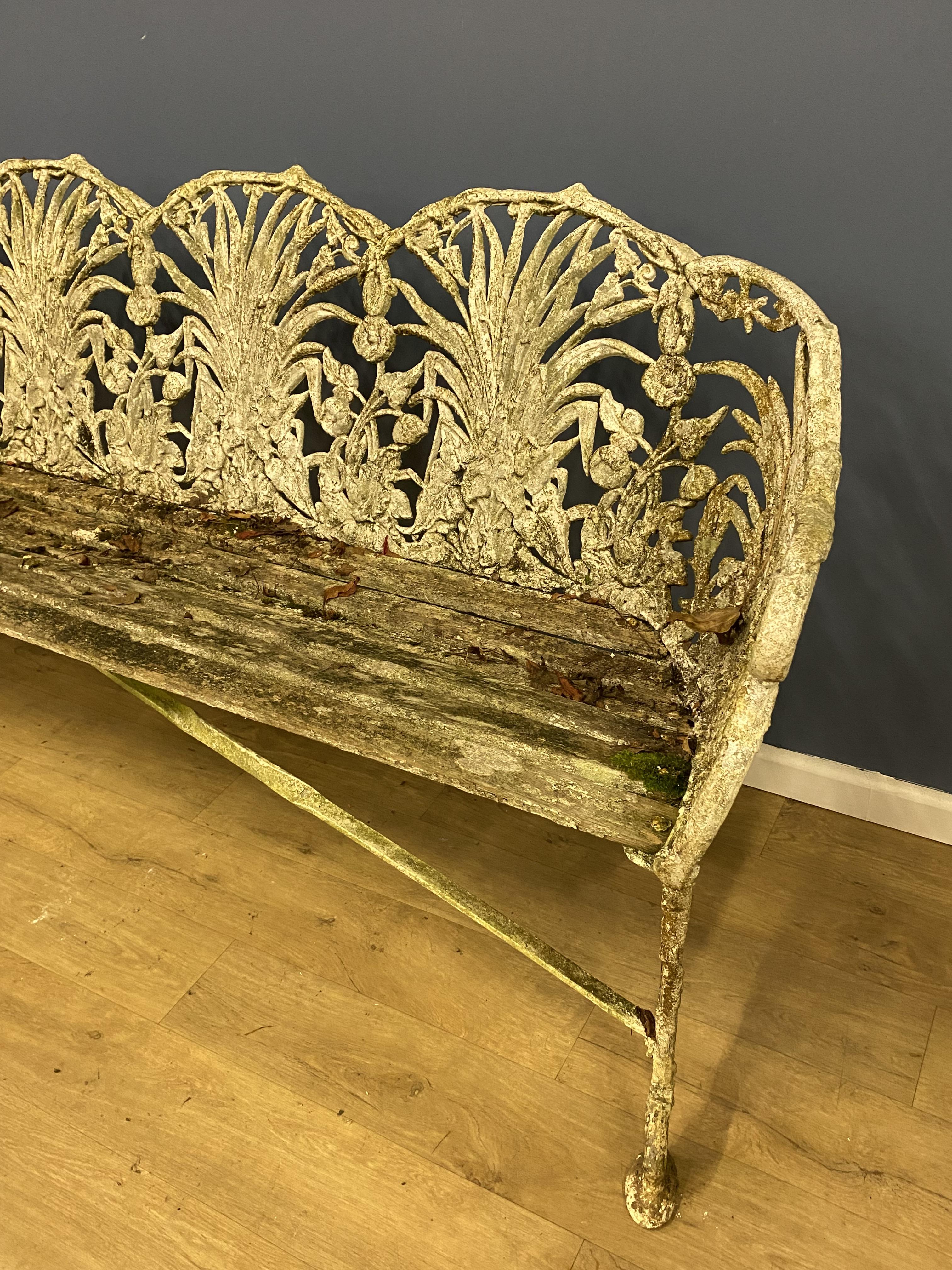 Cast metal garden bench. From the Estate of Dame Mary Quant - Image 5 of 5