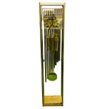 Kieninger floor clock with floating glass face and chimes