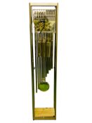 Kieninger floor clock with floating glass face and chimes