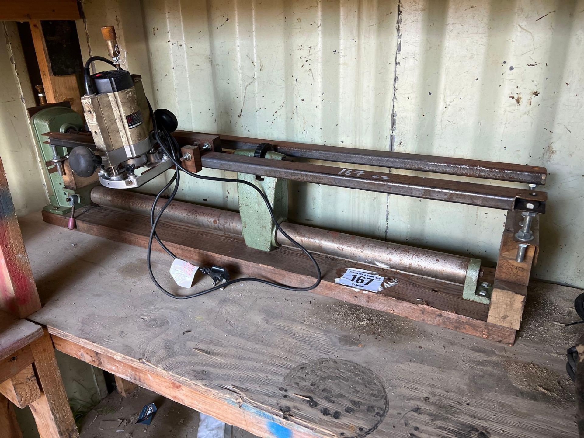 Woodworking lathe and router