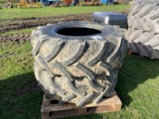 Pair of 16.9 R24 tyres