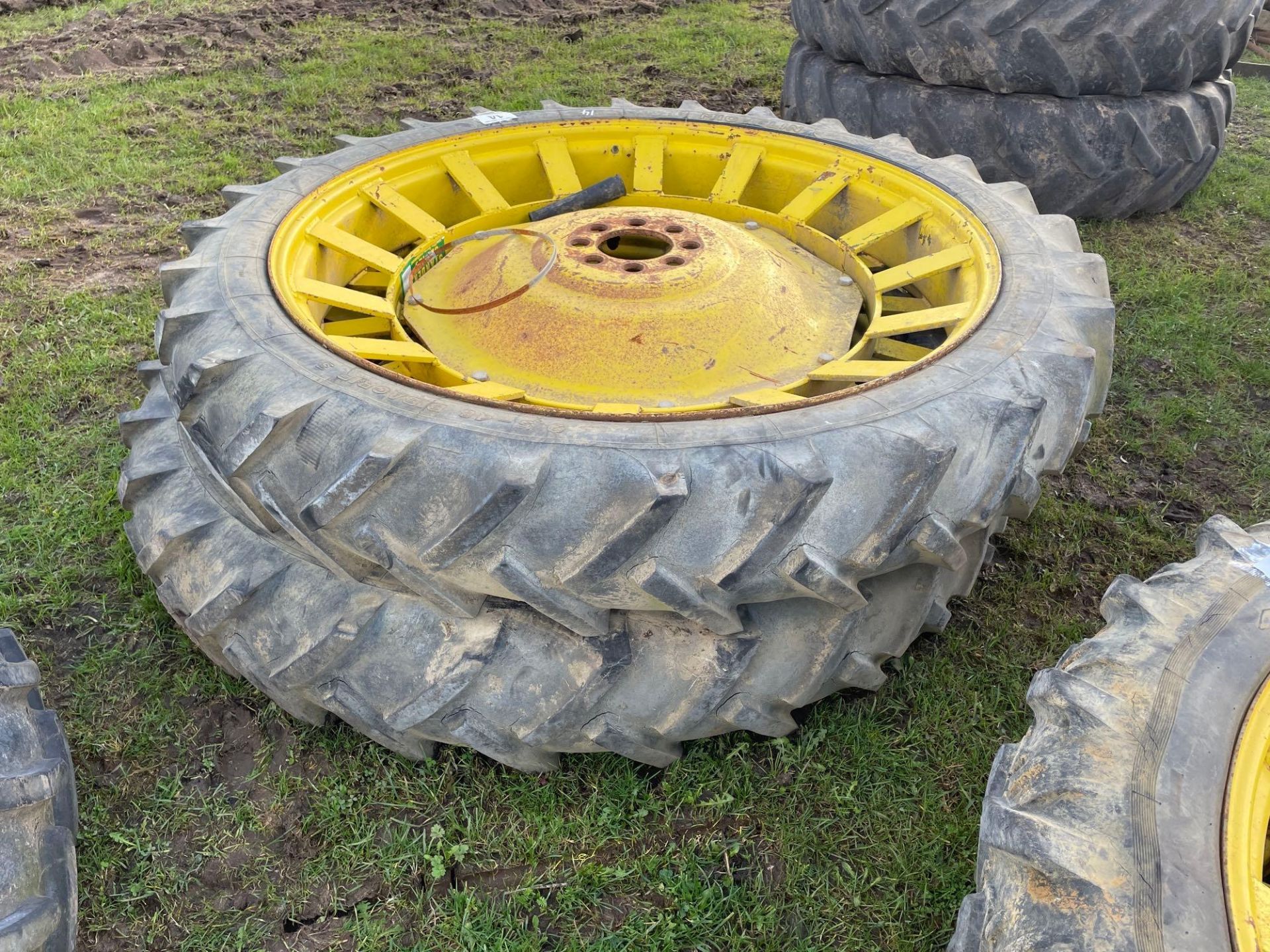 Pair of 9.5-48 row crop wheels and tyres - Image 2 of 2