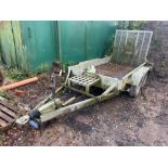 Indespension twin axle mini digger trailer