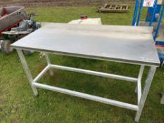 Stainless steel preparation table