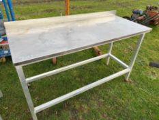 Stainless steel preparation table