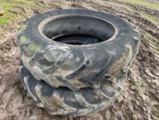 Pair of tractor rear tyres